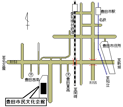 豊田市民文化会館地図